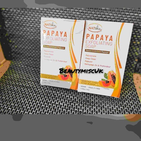 NATSkin Papaya Brightening & Exfoliating Soap 220g x 2
